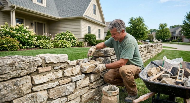 Brick Fence Repair in Sequim, WA