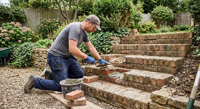 Brick Stairs Repair in Port Townsend, WA