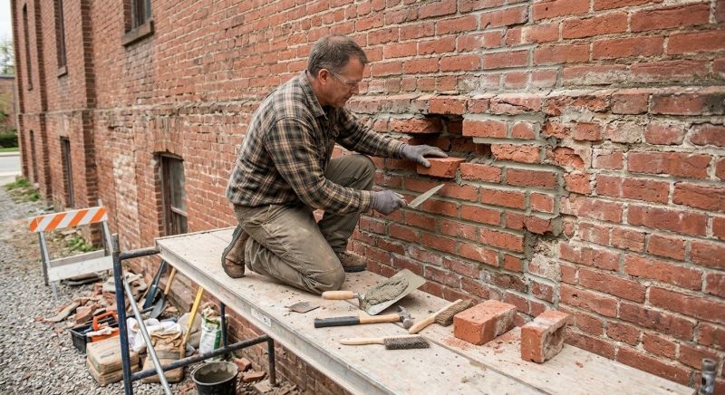 Brick Stairs Repair in Port Townsend, WA