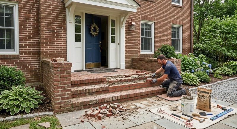 Brick Stoop Repair in Sequim, WA
