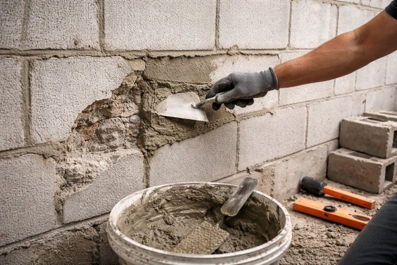 Cinder Block Wall Repair in Coupeville, WA
