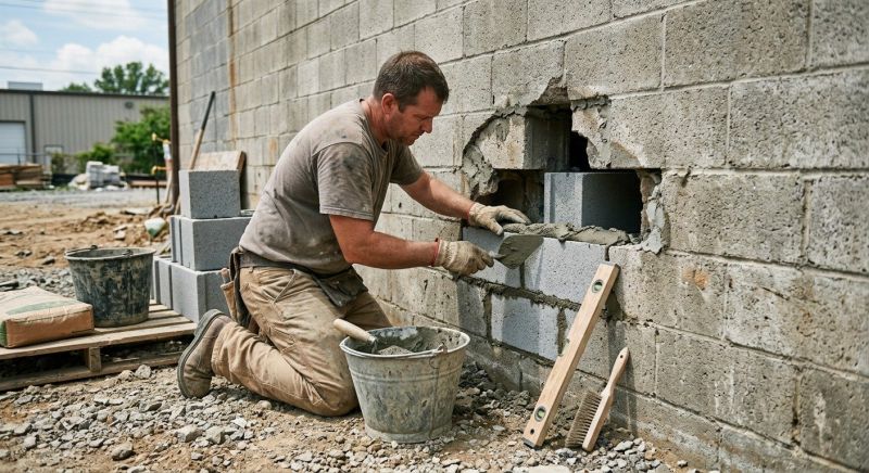Cinder Block Wall Repair in Port Hadlock, WA