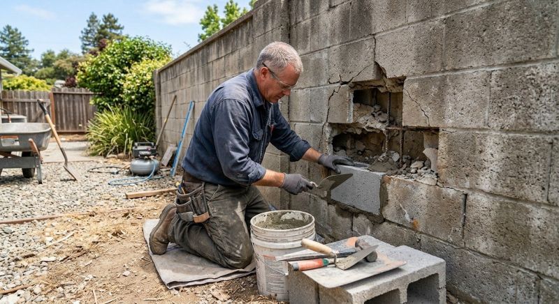 Masonry Wall Repair in Sequim, WA