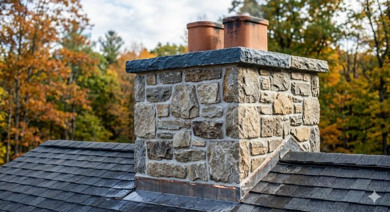 Stone Chimney Installation in Coupeville, WA