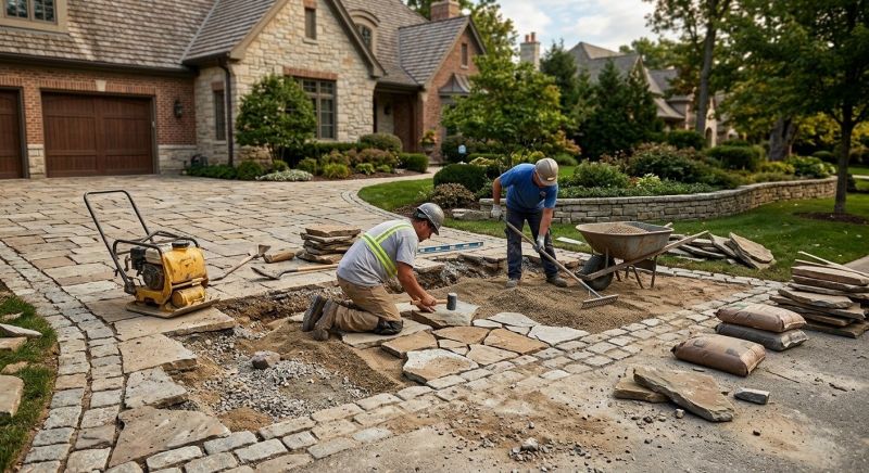Stone Walkway Repair in Sequim, WA