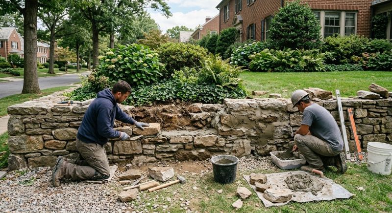Stone Wall Repair in Freeland, WA