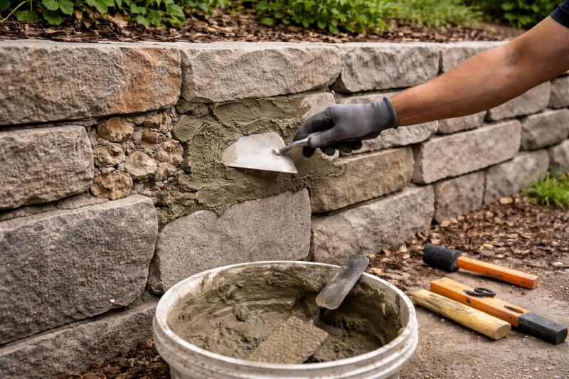 Stone Wall Repair in Sequim, WA